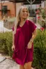 Back To Basics T-Shirt Dress In Wine Curves sold by Impressions