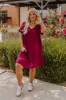 Back To Basics T-Shirt Dress In Wine Curves sold by Impressions
