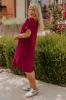 Back To Basics T-Shirt Dress In Wine Curves sold by Impressions