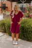 Back To Basics T-Shirt Dress In Wine Curves sold by Impressions
