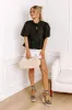 A Little Bit Flirty Front Tie Top in Black sold by Impressions
