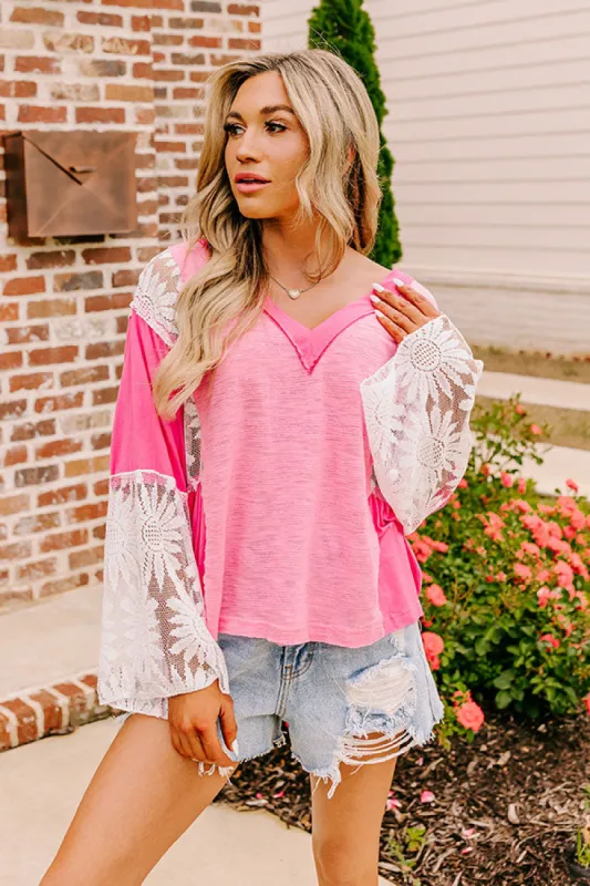 Tucson Market Knit Top in Bubblegum Pink sold by Impressions