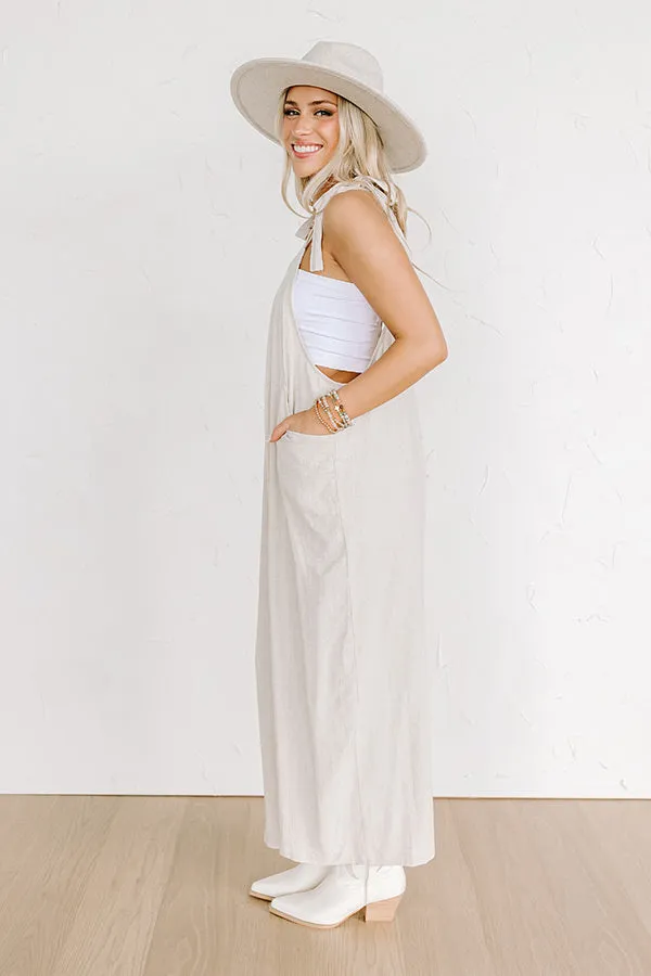 Sunny Days Ahead Jumpsuit in Oatmeal sold by Impressions product image thumbnail 5