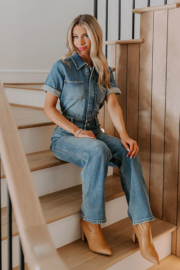 The Lyla Denim Jumpsuit sold by Impressions product image thumbnail 4