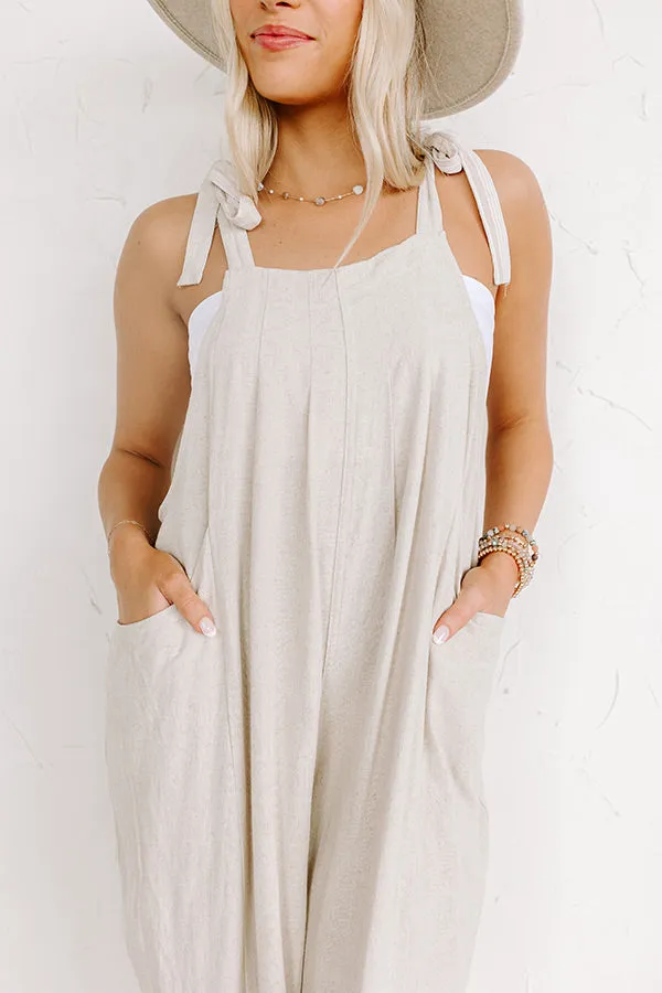 Sunny Days Ahead Jumpsuit in Oatmeal sold by Impressions product image thumbnail 4