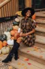 Never Pretend Plaid Dress In Camel sold by Impressions