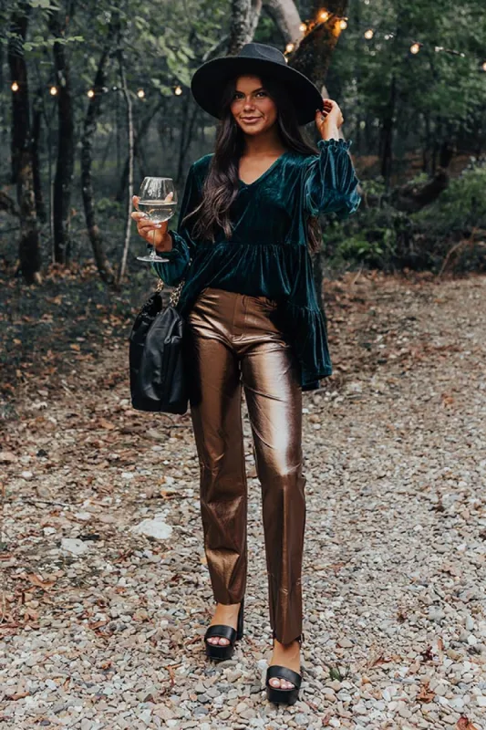 The Hudson High Waist Metallic Pants sold by Impressions