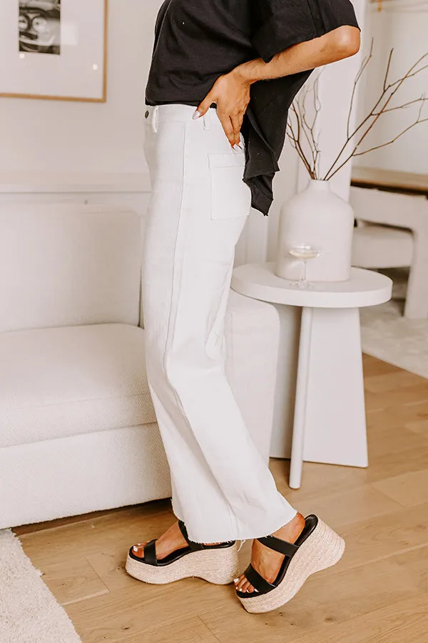 The Adriana High Waist Wide Leg Jean in Ivory sold by Impressions product image thumbnail 4