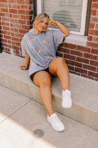 Easy Tiger Mineral Wash Graphic Tee in Slate Curves sold by Impressions