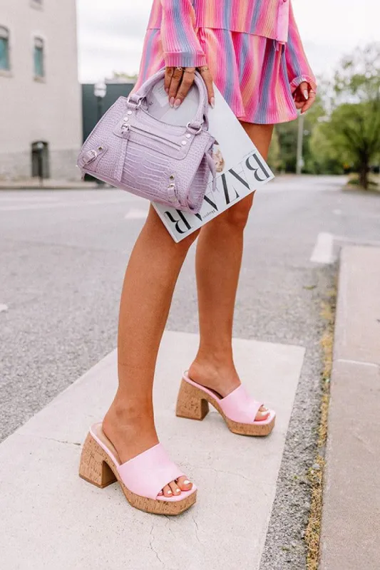 The Utopia Patent Heel in Pink sold by Impressions