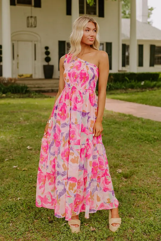 Blossom Gala One Shoulder Maxi Dress sold by Impressions