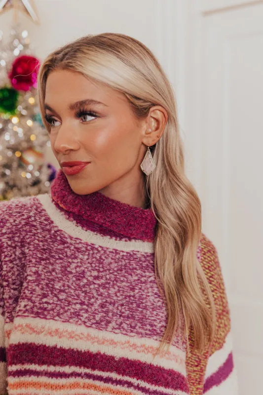 Kendra Scott Alex Gold Drop Earrings in Rose Quartz sold by Impressions