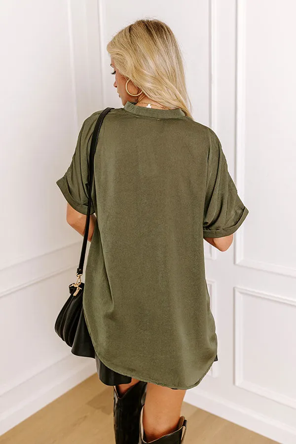 Stylish Setting Shift Top in Army Green sold by Impressions product image thumbnail 3