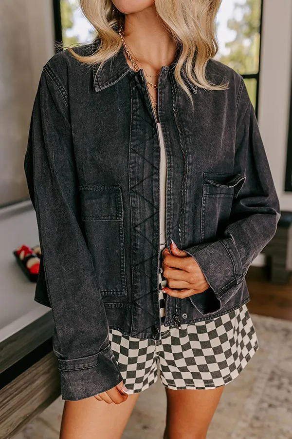 Street Style Denim Jacket in Black sold by Impressions product image thumbnail 4