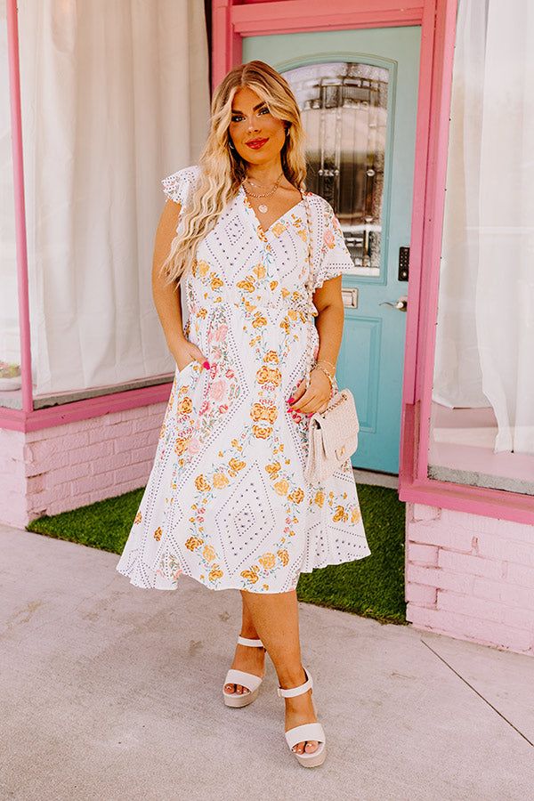 Turn The Page Floral Midi Curves sold by Impressions