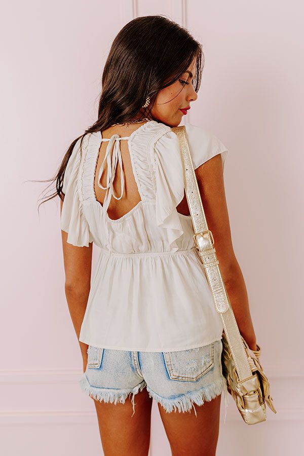 Share The Love Babydoll Top In Cream sold by Impressions product image thumbnail 3