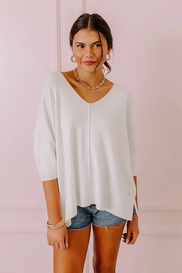Casual Chic Shift Top in White sold by Impressions