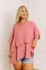 Tranquil Time Shift Top In Blush Curves sold by Impressions