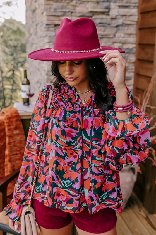 Superstar Style Felt Fedora in Wine sold by Impressions