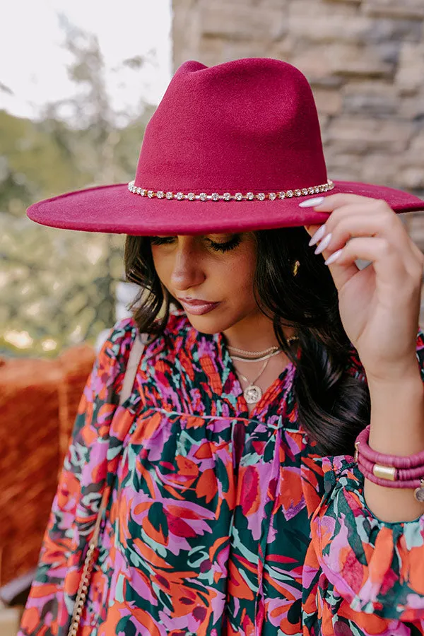 Superstar Style Felt Fedora in Wine sold by Impressions product image thumbnail 2