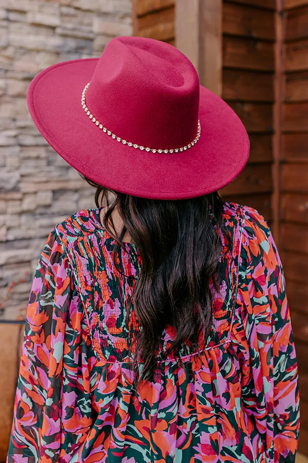 Superstar Style Felt Fedora in Wine sold by Impressions product image thumbnail 3