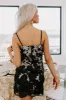 Floral Moment Embroidered Mini Dress in Black sold by Impressions
