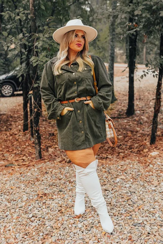 Cinnamon Lane Corduroy Mini Dress Curves sold by Impressions