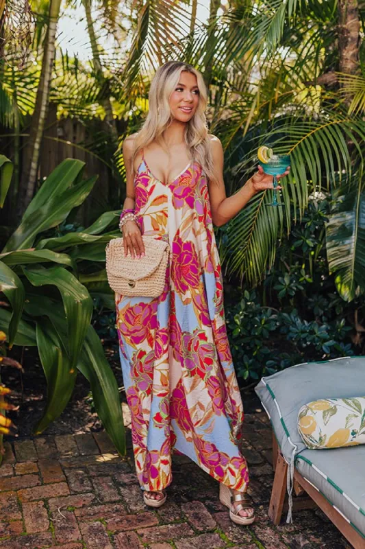 Tranquil Horizon Floral Maxi In Cream sold by Impressions