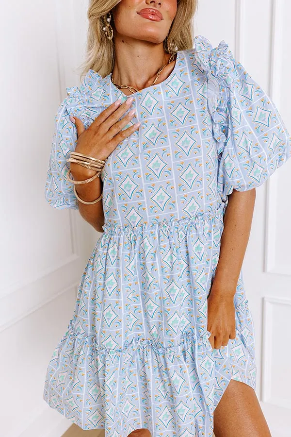 Forever Sweethearts Ruffle Mini Dress in Light Blue sold by Impressions product image thumbnail 3