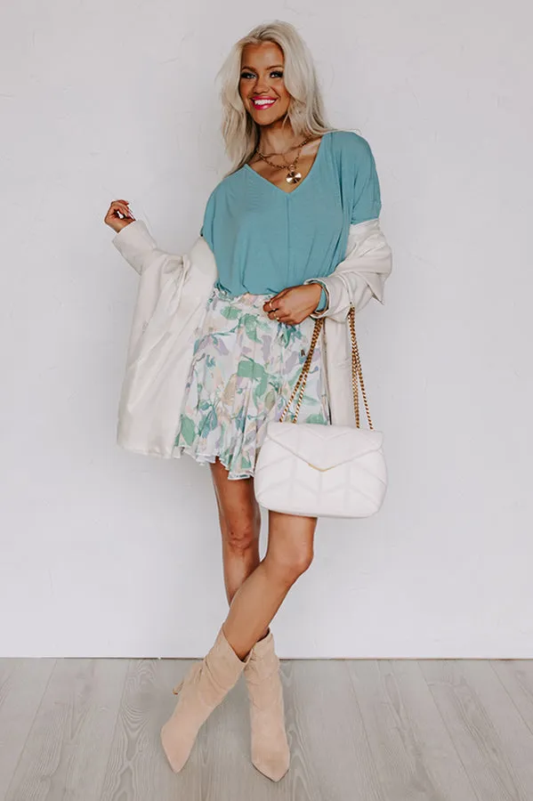 Closer To Home Shift Top in Light Turquoise sold by Impressions product image thumbnail 2