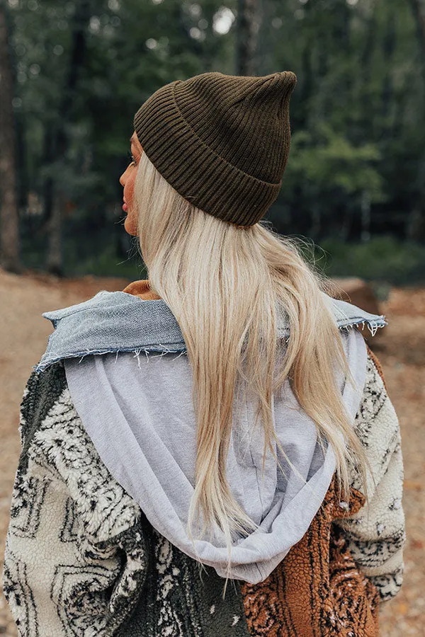 Fall Gratitude Fleece Lined Beanie In Olive sold by Impressions product image thumbnail 2