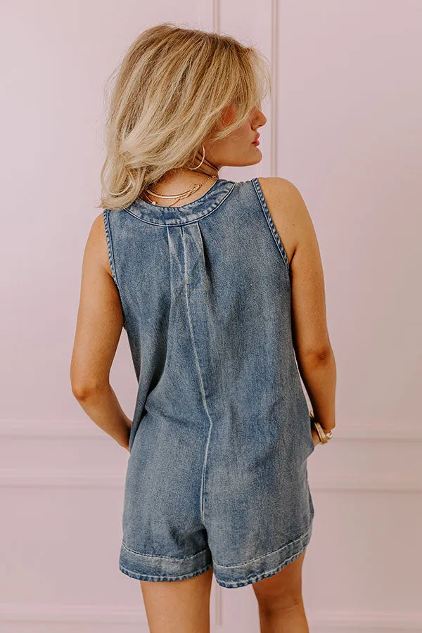 Urban Chic Denim Romper in Dark Wash sold by Impressions product image thumbnail 5