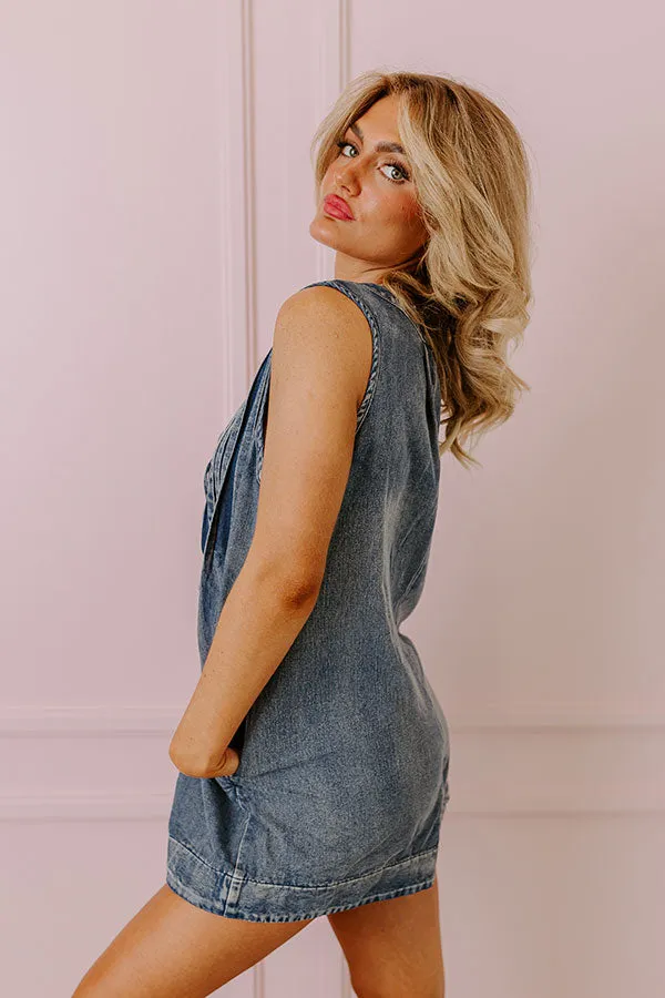 Urban Chic Denim Romper in Dark Wash sold by Impressions product image thumbnail 4
