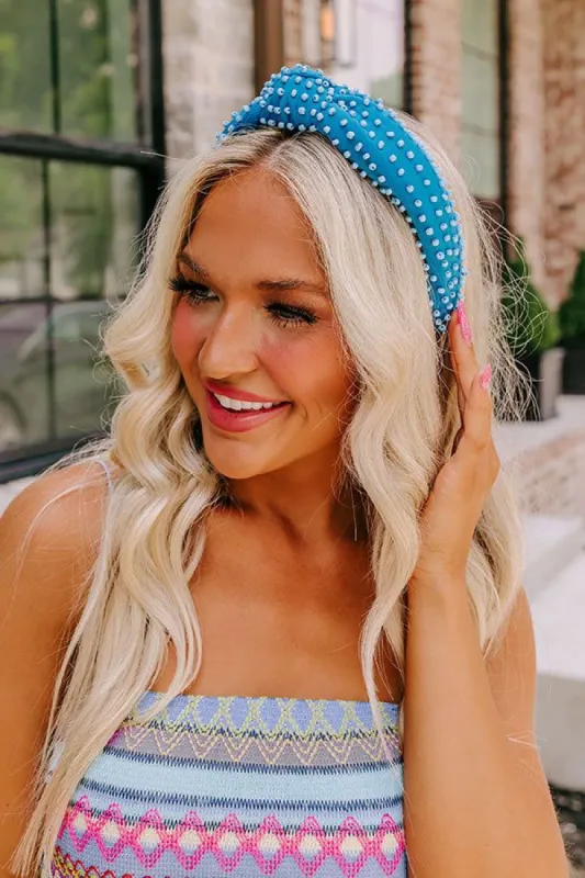 Humming Sweetly Embellished Headband In Ocean Blue sold by Impressions