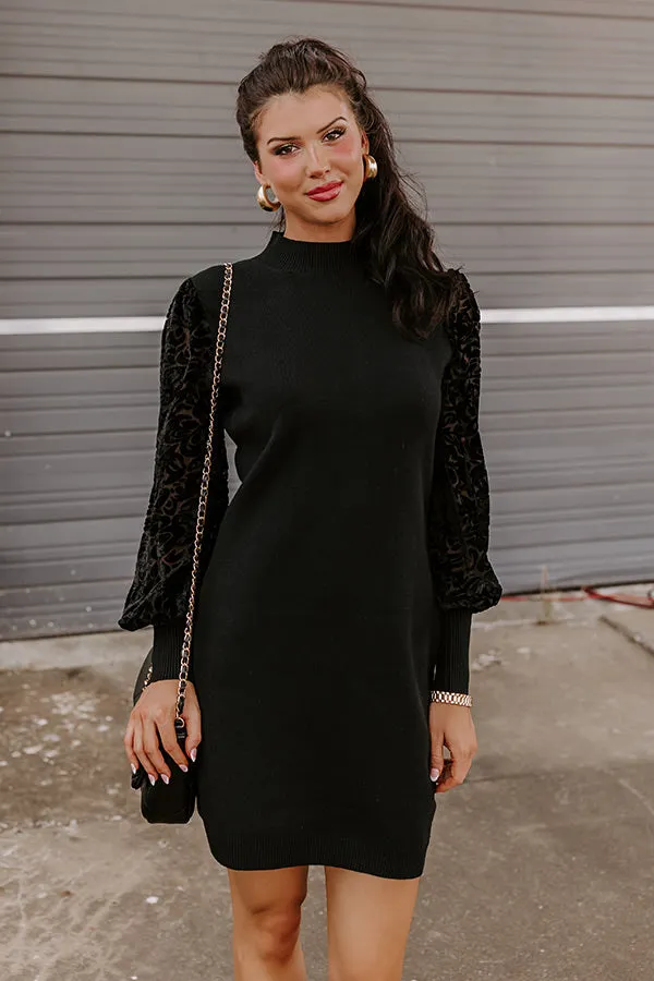 Beyond Romance Sweater Dress In Black sold by Impressions product image thumbnail 5