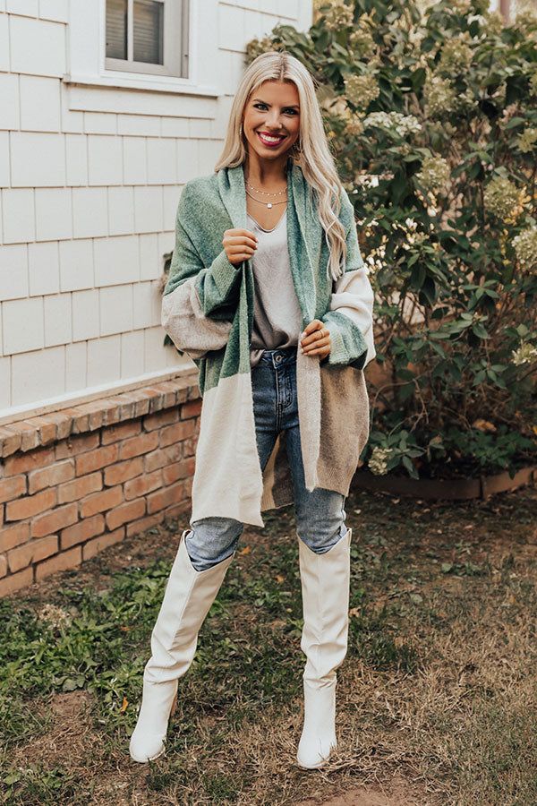 Sundown Chill Cardigan In Hunter Green sold by Impressions product image thumbnail 5