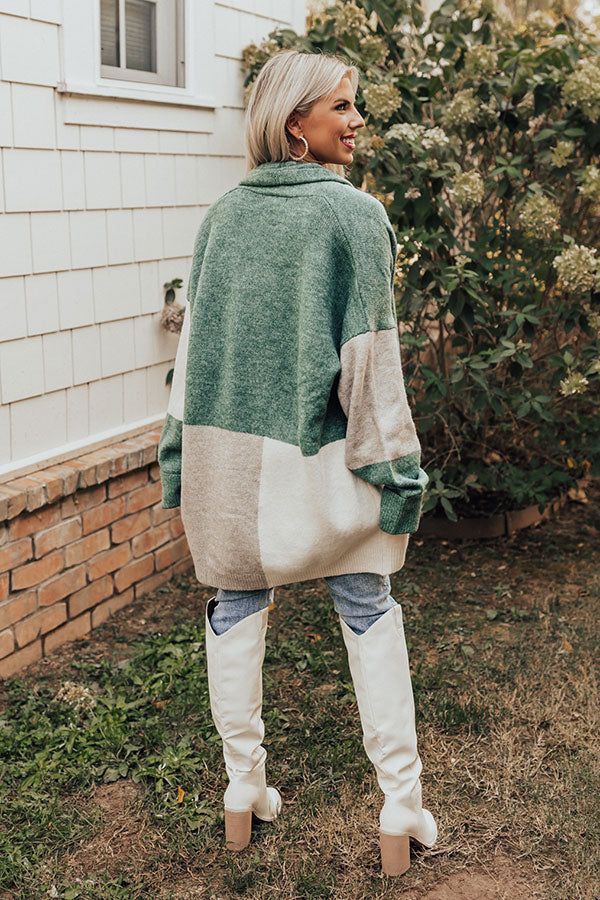 Sundown Chill Cardigan In Hunter Green sold by Impressions product image thumbnail 4