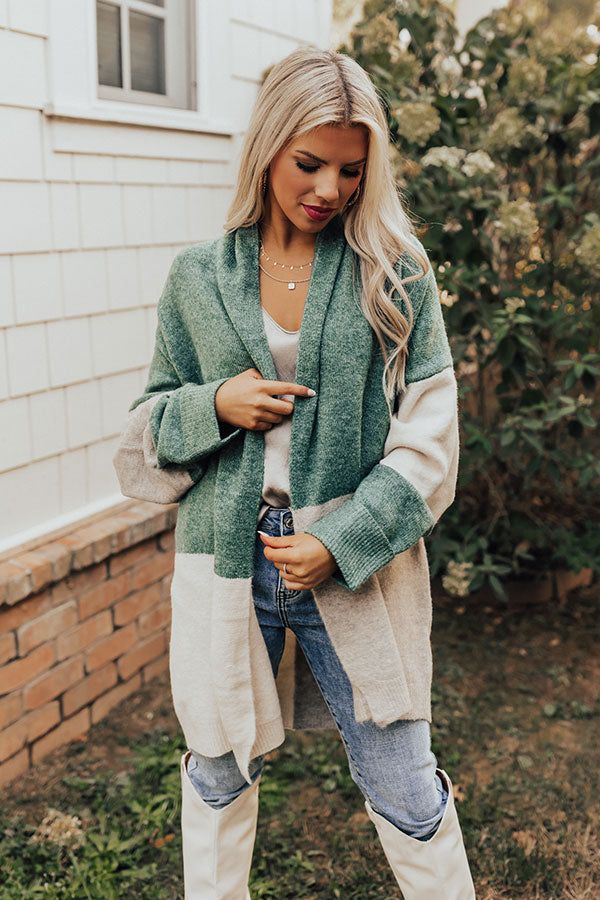 Sundown Chill Cardigan In Hunter Green sold by Impressions product image thumbnail 3