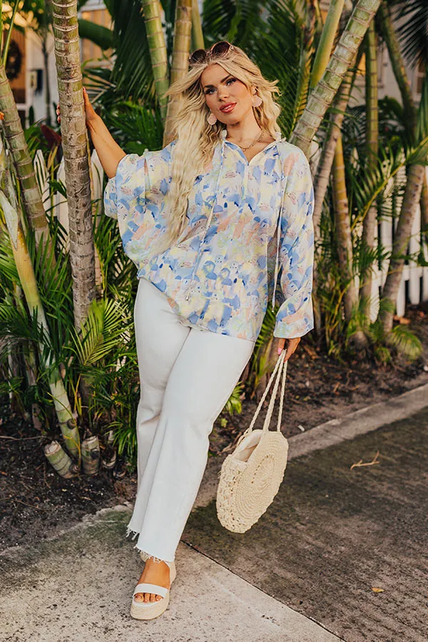 The Adriana High Waist Wide Leg Jean in Ivory Curves sold by Impressions