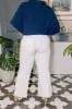 The Adriana High Waist Wide Leg Jean in Ivory Curves sold by Impressions