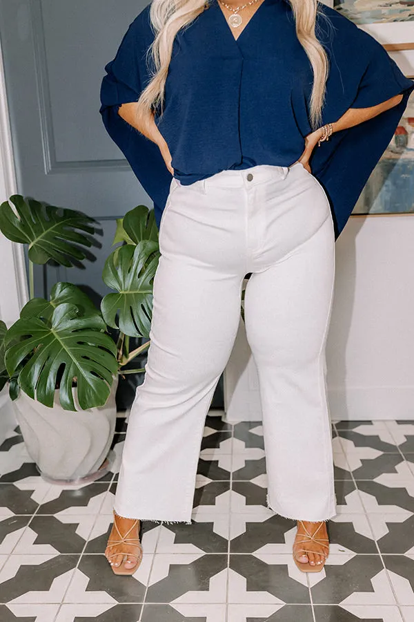 The Adriana High Waist Wide Leg Jean in Ivory Curves sold by Impressions product image thumbnail 3