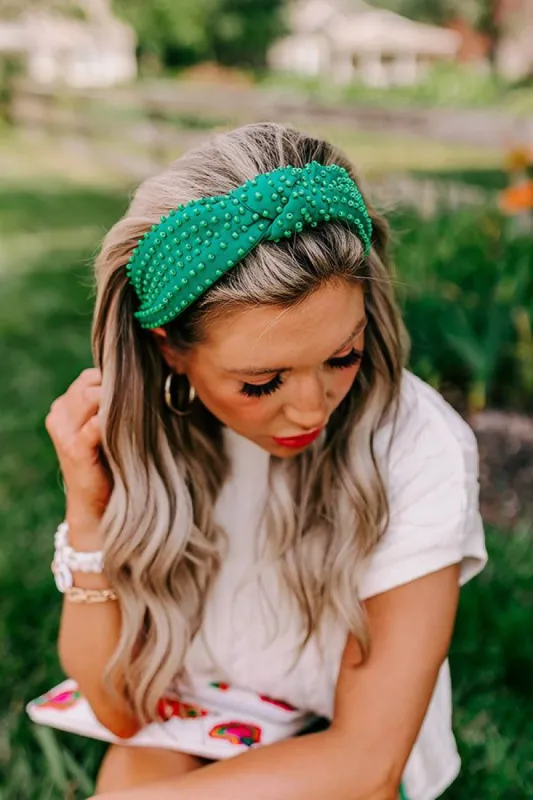 Humming Sweetly Embellished Headband In Green sold by Impressions