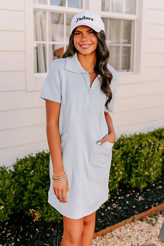Casual Outing Mini Dress in Sky Blue sold by Impressions