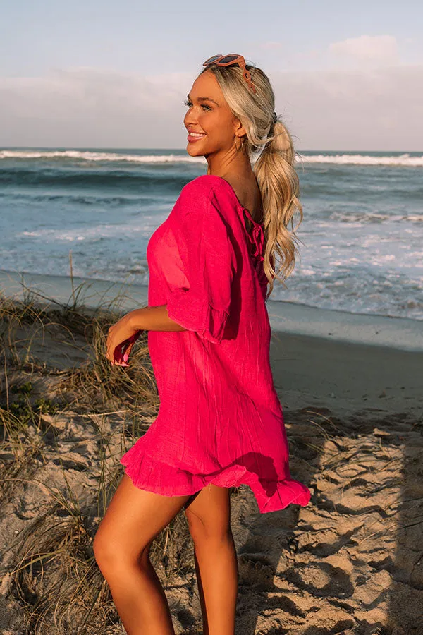 Sandy Shores Cover Up in Hot Pink sold by Impressions product image thumbnail 3