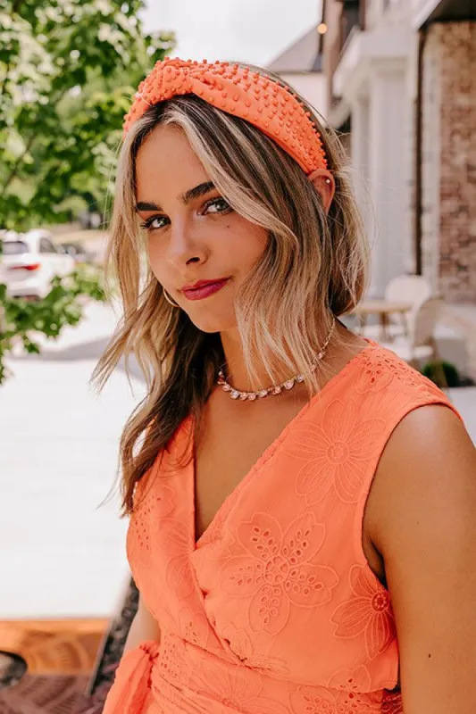 Humming Sweetly Embellished Headband In Orange sold by Impressions