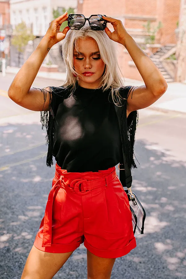 Midwest Weekend Fringe Top In Black sold by Impressions product image thumbnail 3