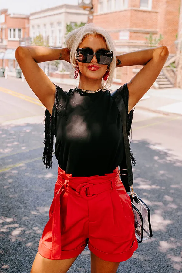 Midwest Weekend Fringe Top In Black sold by Impressions product image thumbnail 2