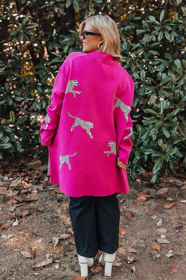 Cozy And Kind Cheetah Sweater In Hot Pink Curves sold by Impressions product image thumbnail 4
