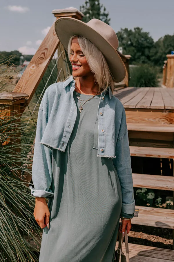 Breezy Times Shift Dress In Jade sold by Impressions product image thumbnail 3