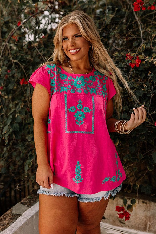 Retreat Mode Embroidered Shift Top Curves sold by Impressions product image thumbnail 4